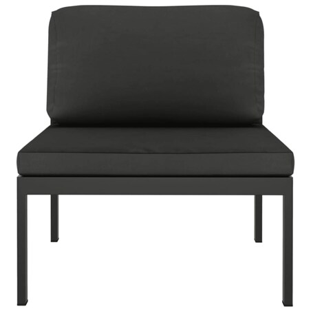 vidaXL 6-cz. zestaw mebli ogrodowych, poduszki, aluminium, antracyt