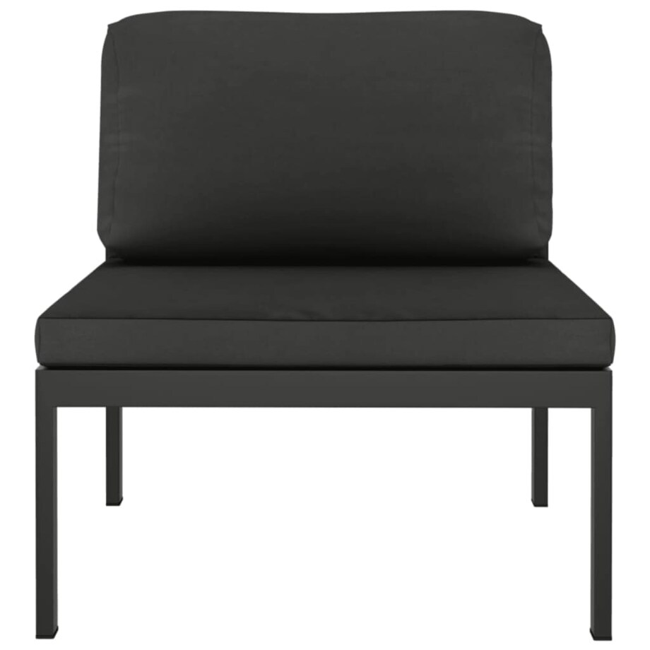 vidaXL 6-cz. zestaw mebli ogrodowych, poduszki, aluminium, antracyt