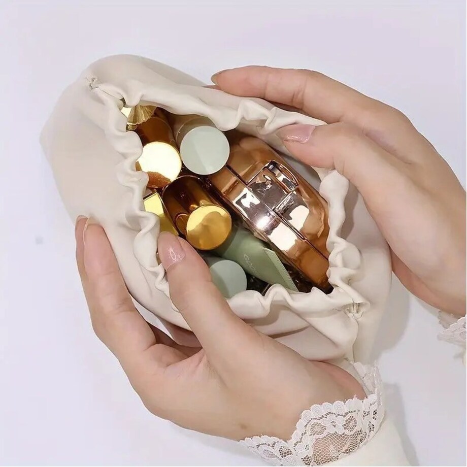 Kosmetyczka, saszetka na kosmetyki, wkładki, ekoskóra rozm M 16x12cm KS145R