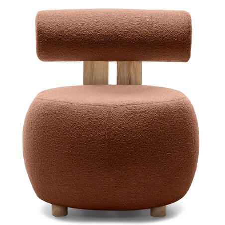 Fotel tapicerowany HANNI - V miedziany 70x63x71 cm