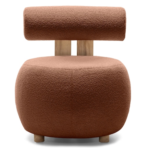 Fotel tapicerowany HANNI - V miedziany 70x63x71 cm