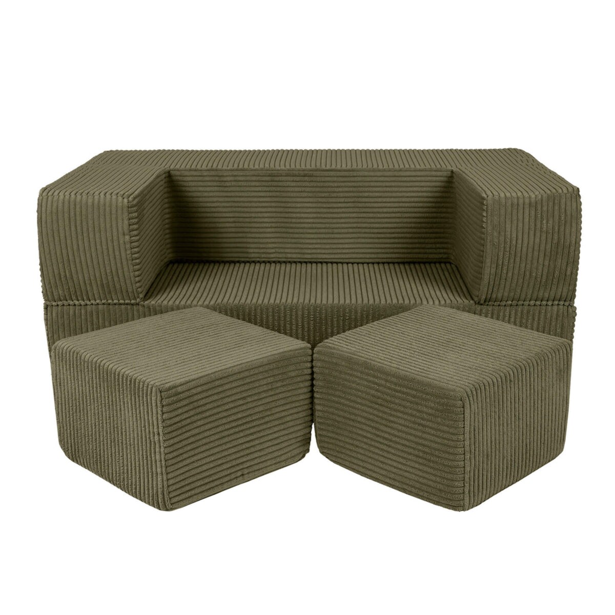 Sofa dla dzieci, Aesthetic Cube Sofa, Khaki