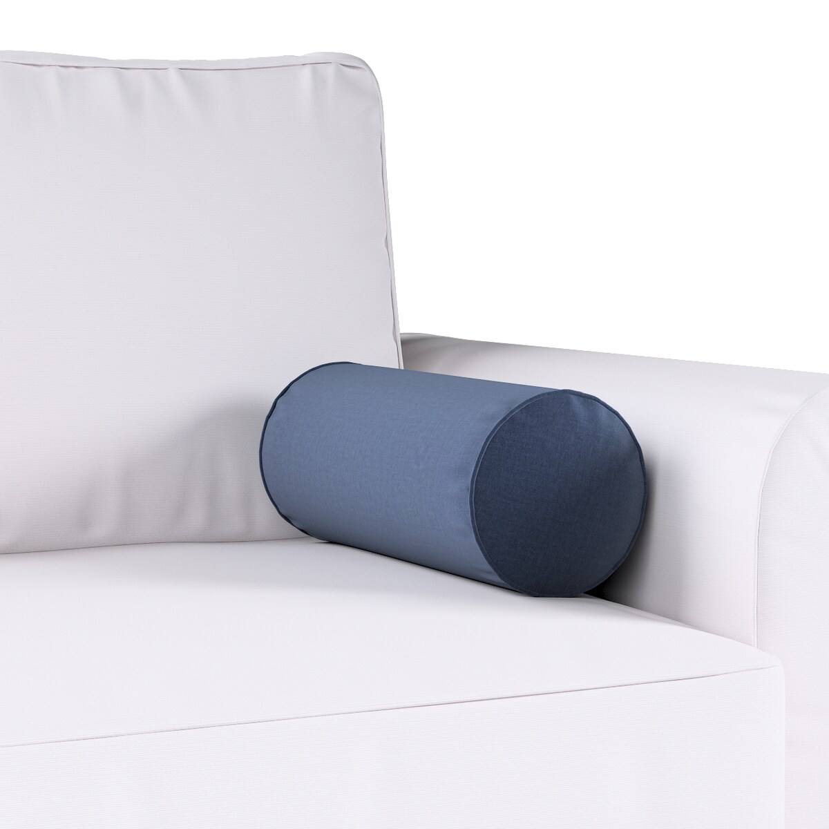 Poduszka wałek prosty, granatowy welwet, Ø16 x 40 cm, Ingrid