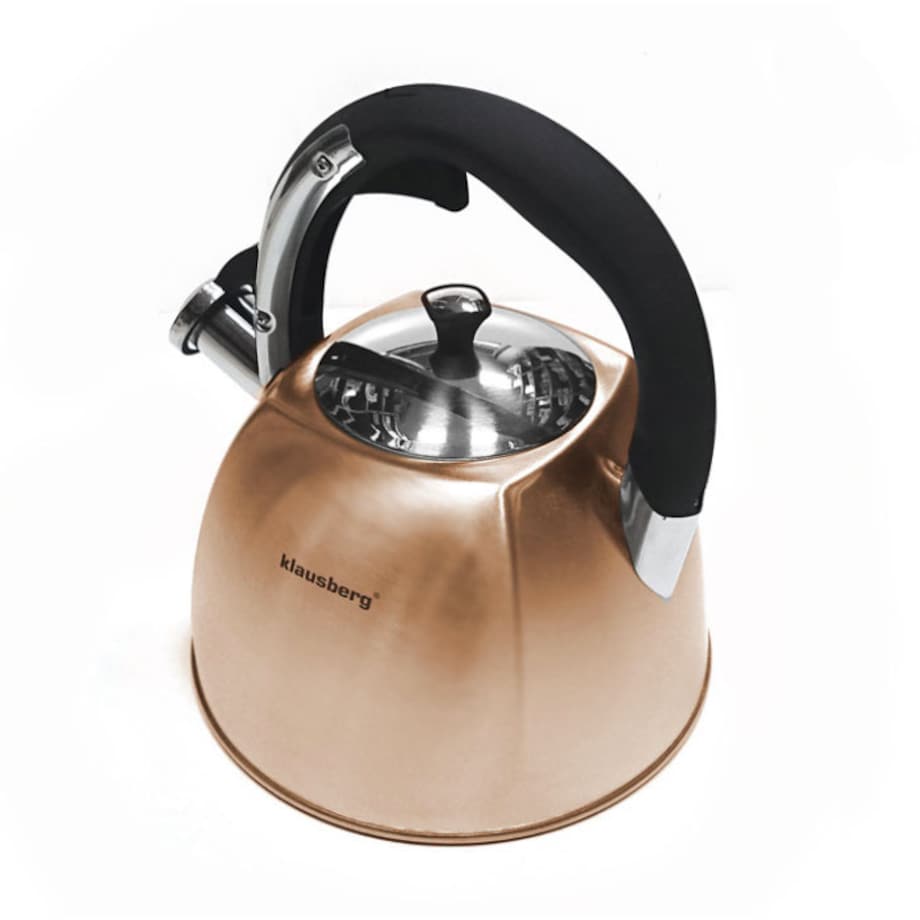 Czajnik stalowy z gwizdkiem 3L indukcja gaz miedziany KLAUSBERG