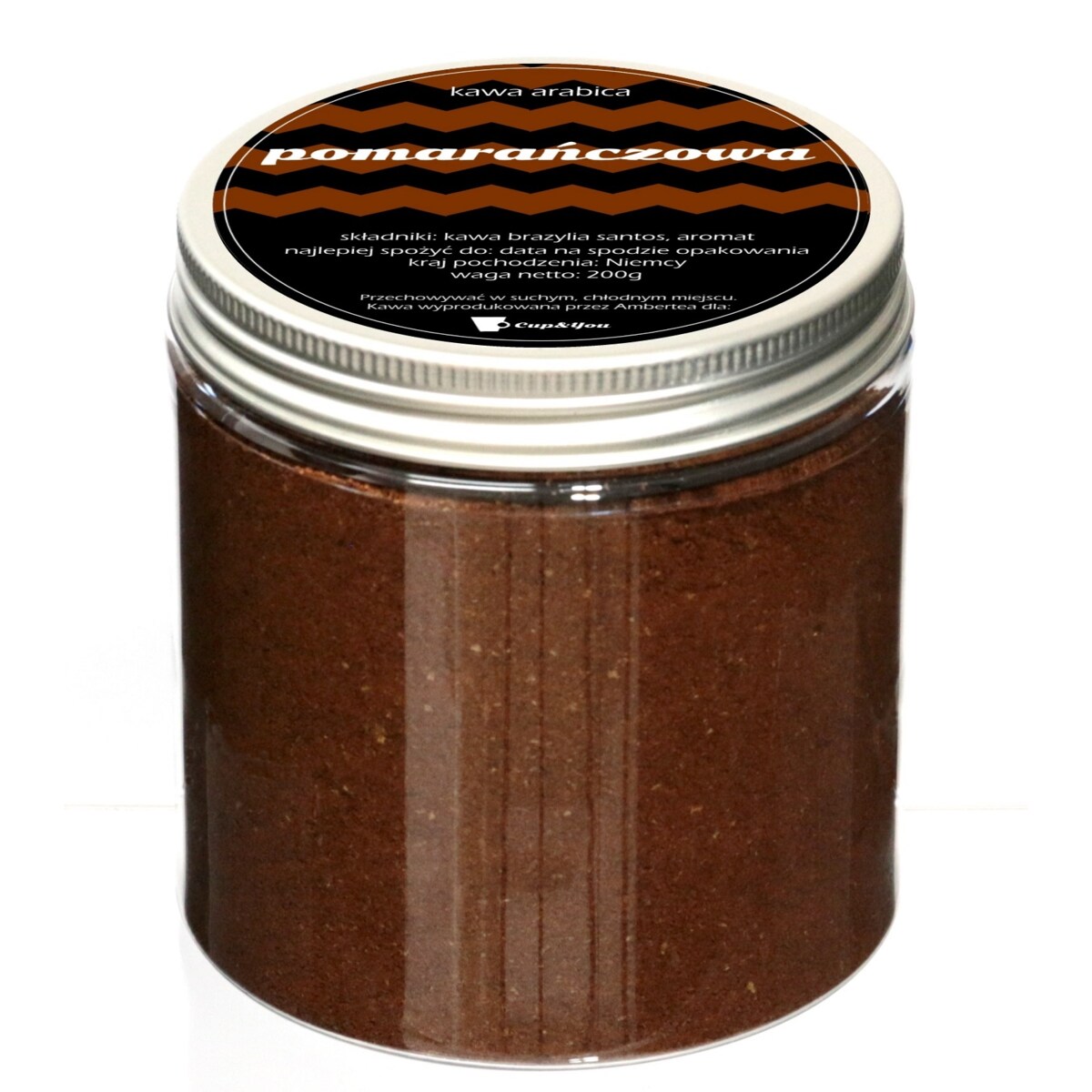 Kawa aromatyzowana POMARAŃCZOWA mielona deserowa ARABICA 200g PREMIUM na prezent upominek dla kobiety mężczyzny faceta mamy taty żony męża