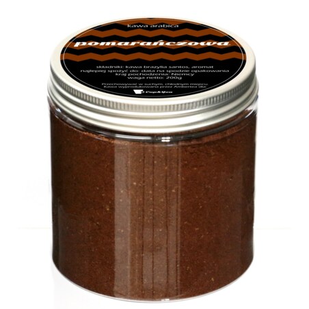 Kawa aromatyzowana POMARAŃCZOWA mielona deserowa ARABICA 200g PREMIUM na prezent upominek dla kobiety mężczyzny faceta mamy taty żony męża