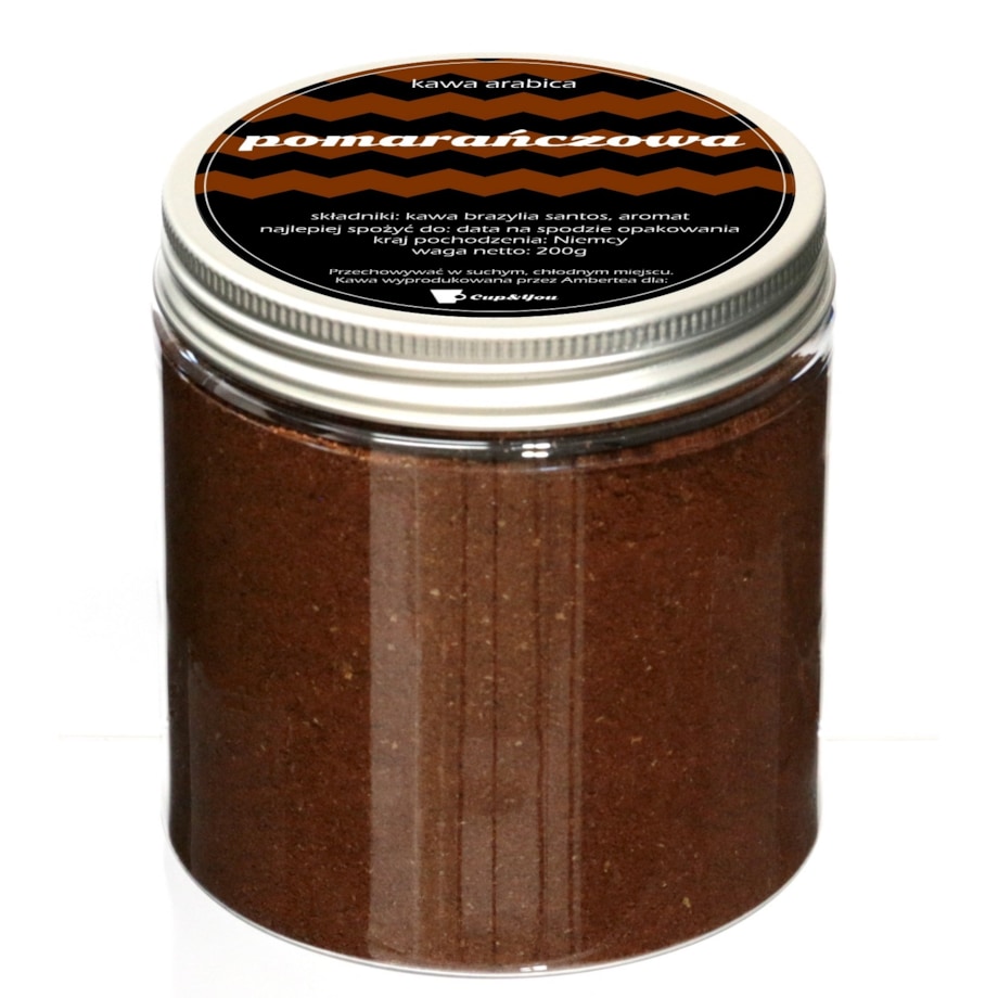 Kawa aromatyzowana POMARAŃCZOWA mielona deserowa ARABICA 200g PREMIUM na prezent upominek dla kobiety mężczyzny faceta mamy taty żony męża