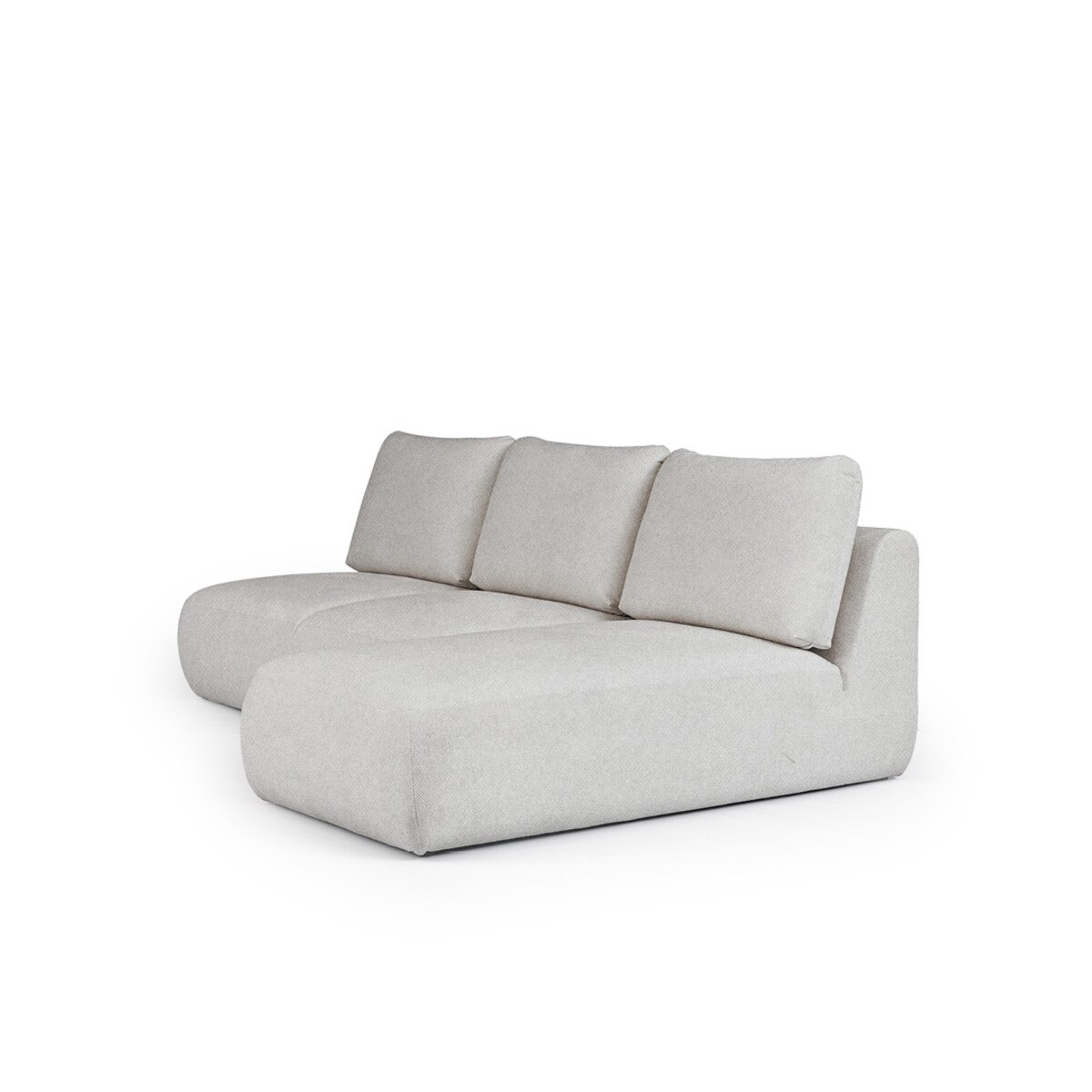 Mirel Sofa narożna prawa bez podłokietników szara