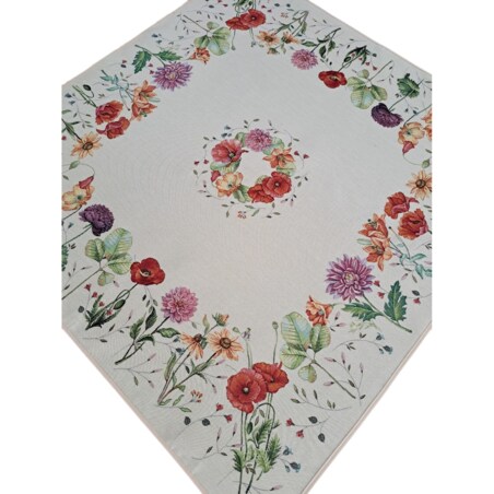 Obrus Na Stół 100X100 Cm Ozdobny Dekoracyjny Fiori Natural