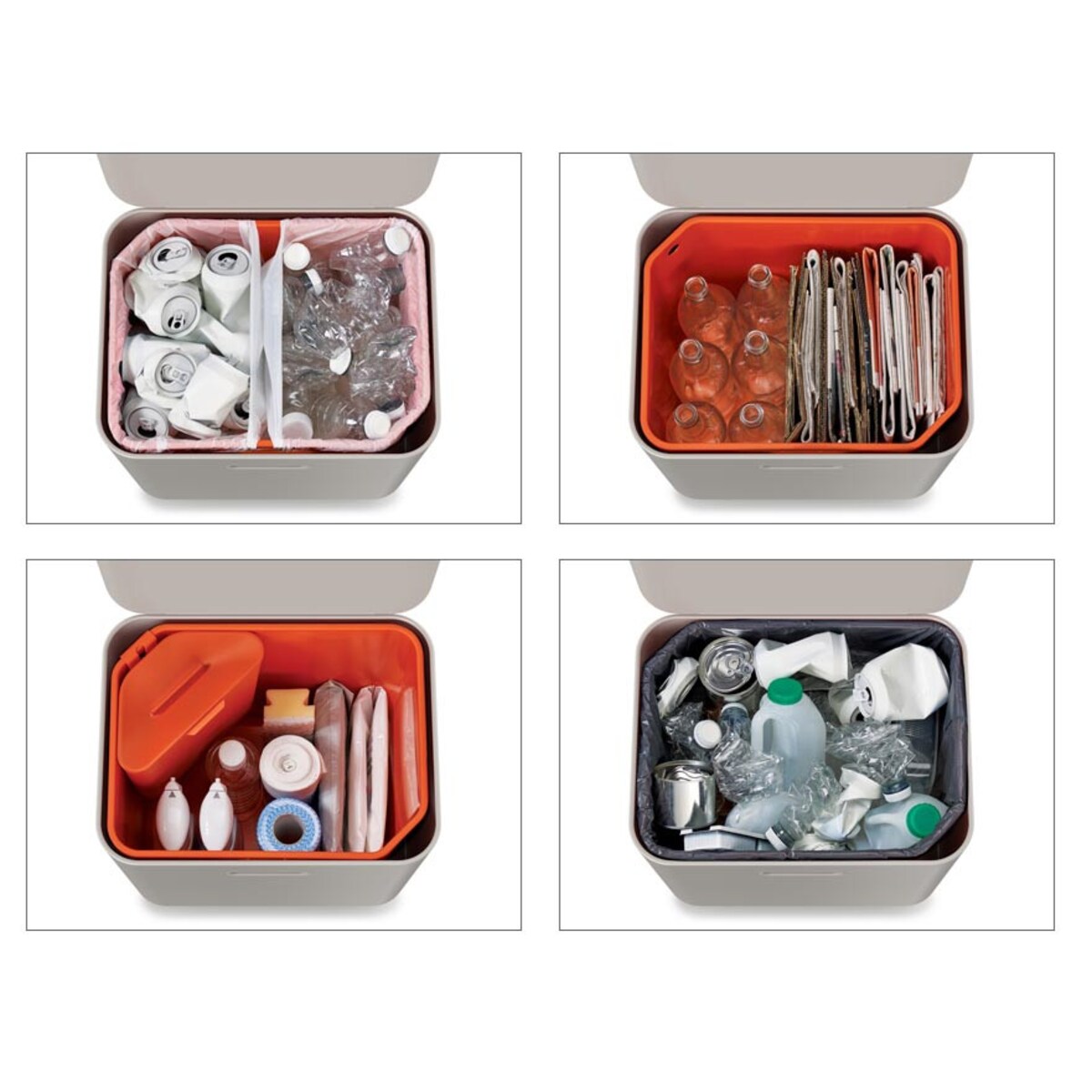 Kosz do segregacji śmieci stone Totem Max, 60 l, Joseph Joseph