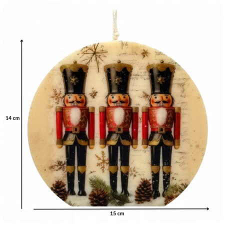 Dziadek do Orzechów Prezent na Święta Świeca Boże Narodzenie Handmade EKO