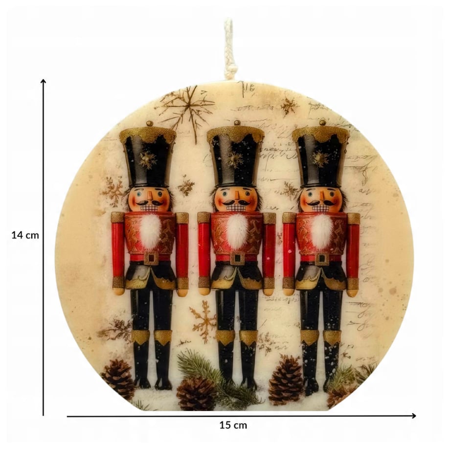 Dziadek do Orzechów Prezent na Święta Świeca Boże Narodzenie Handmade EKO