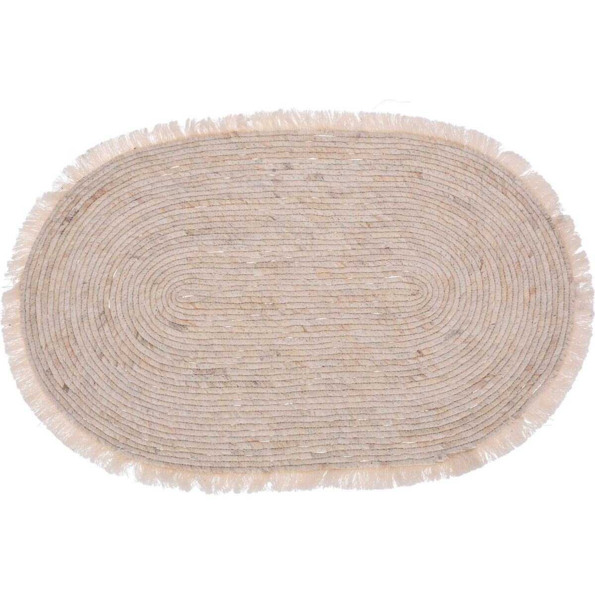 Dywan do salonu owalny, z liści kukurydzy, 80 x 50 cm