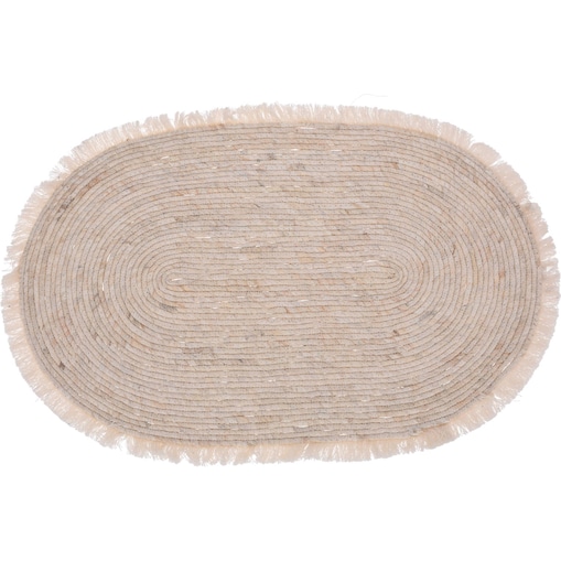 Dywan do salonu owalny, z liści kukurydzy, 80 x 50 cm