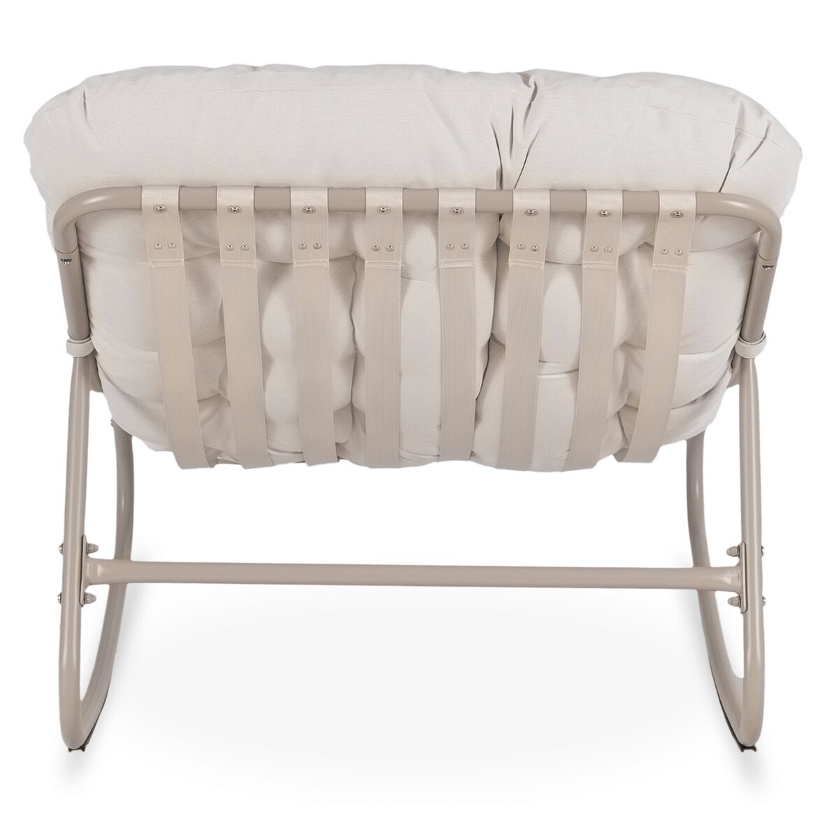 Fotel Bujany Ogrodowy Bujak Na Taras Do Salonu Beżowy Kaszmir AURORA