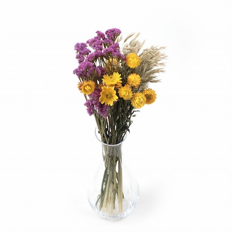 Zestaw suszonych kwiatów Rosa roz. S - zatrwian, kocanka, owies