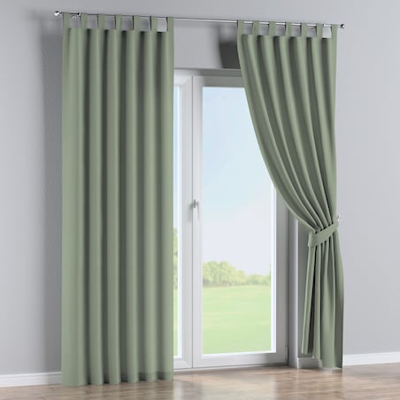 Zasłona na szelkach 1 szt. 130x245 szałwiowy