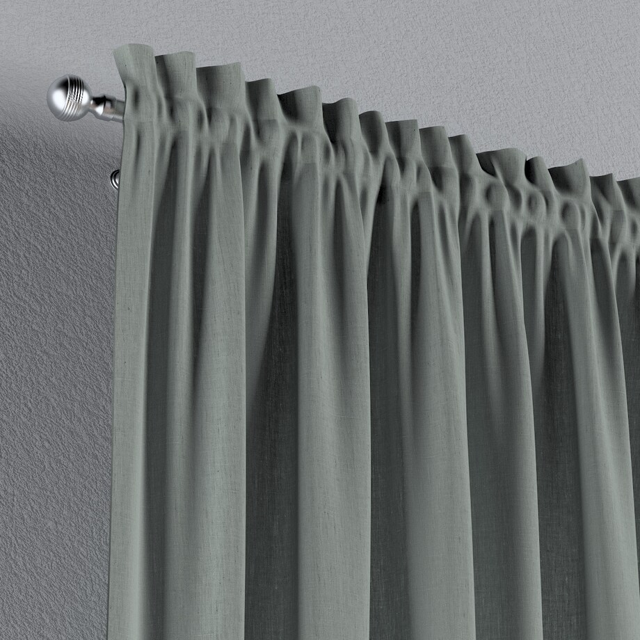 Zasłona na kanale z grzywką 1 szt. 130x245 jasny szary