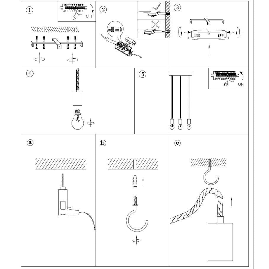 LAMPA wisząca ULLEU 69029-3H1 Globo skandynawska OPRAWA zwis pająk brązowy czarny