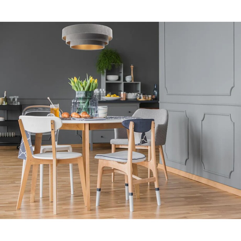 Lampa wisząca TRIO szara/złota