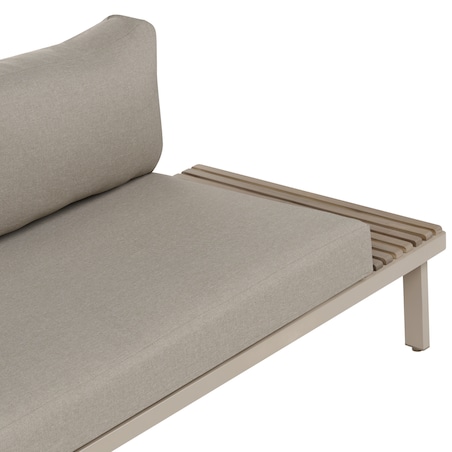 Sofa ogrodowa dla 2 osób FIVIZZANO Drewno akacjowe Beżowy