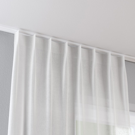 Zasłona na haczykach flex pojedynczych 130x260 prześwitujący ecru