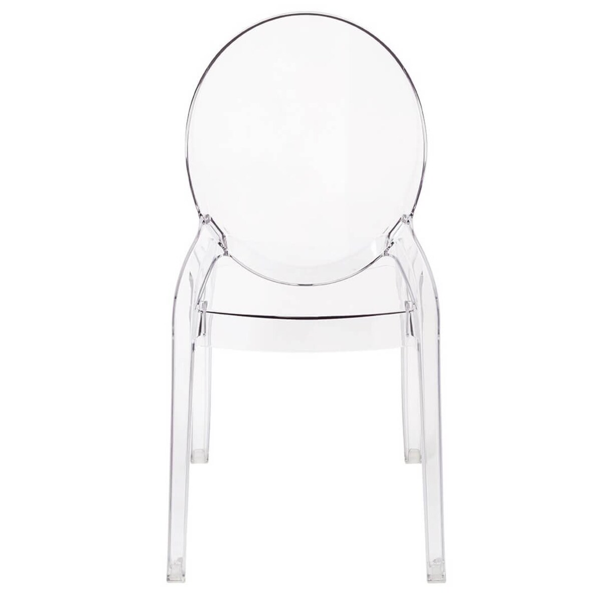 Transparentne krzesło sypialniane Elizabeth do toaletki