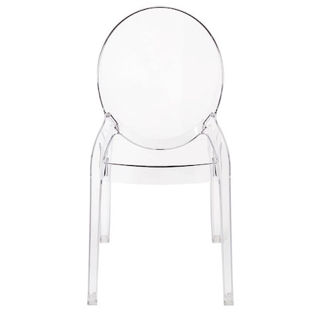 Transparentne krzesło sypialniane Elizabeth do toaletki