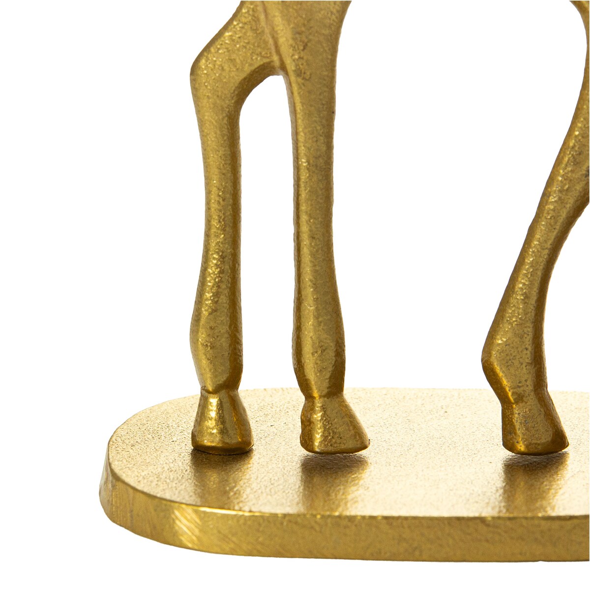 Figurka Renifer Jeleń 23X8X31.5 Cm Dekoracja Świąteczna Metalowa Złota