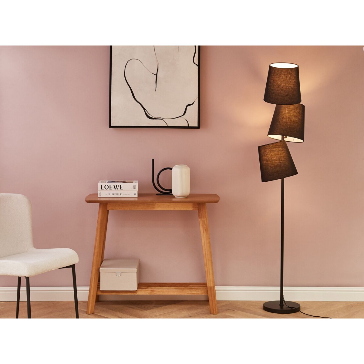 Lampa podłogowa metalowa czarna RIO GRANDE