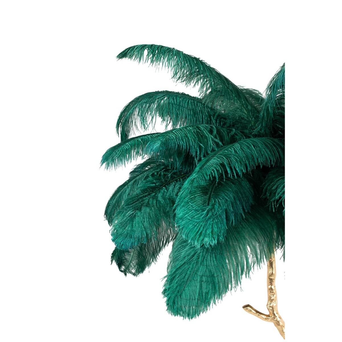 Lampa stojąca Tiffany JL0019.GREEN podłogowa zielona złota