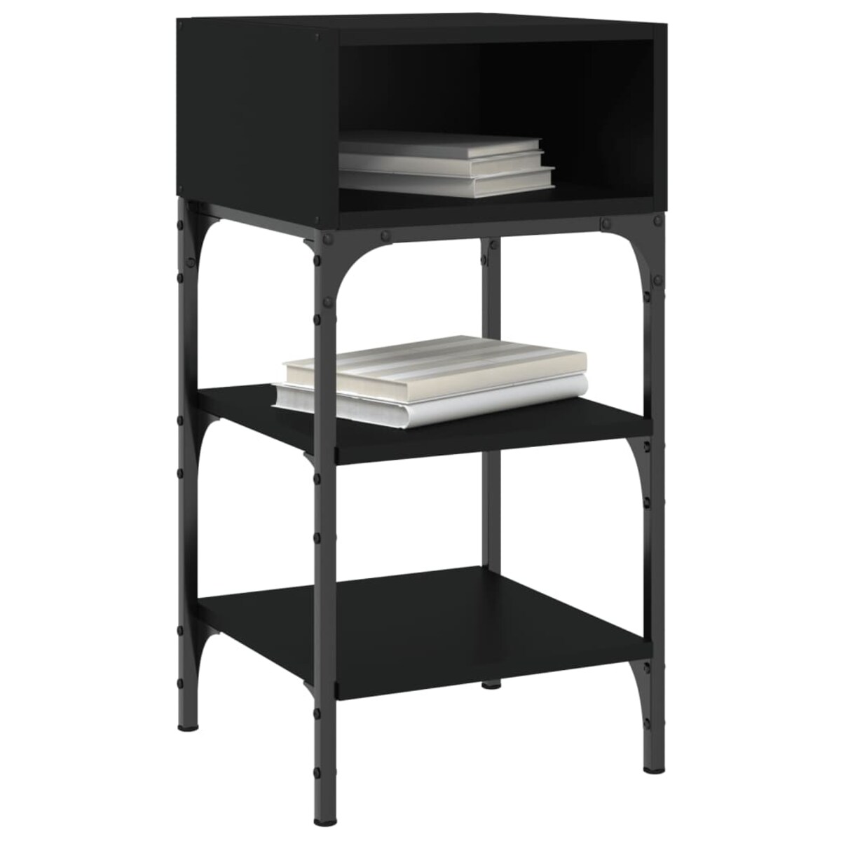 vidaXL Stoliki nocne, 2 szt., czarne, 35x34,5x70 cm