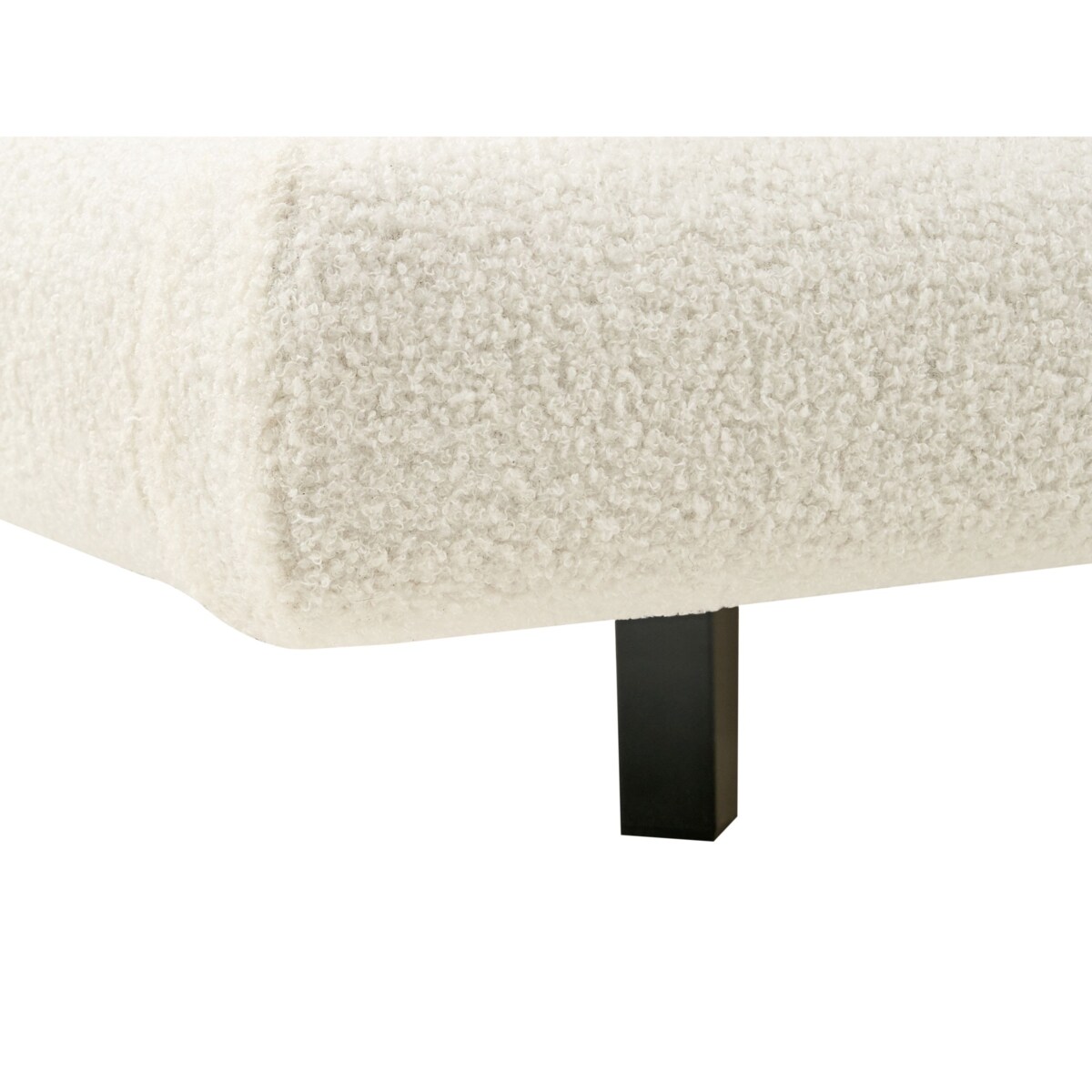 Łóżko Boucle SOULISSE 180 x 200 cm Złamana biel