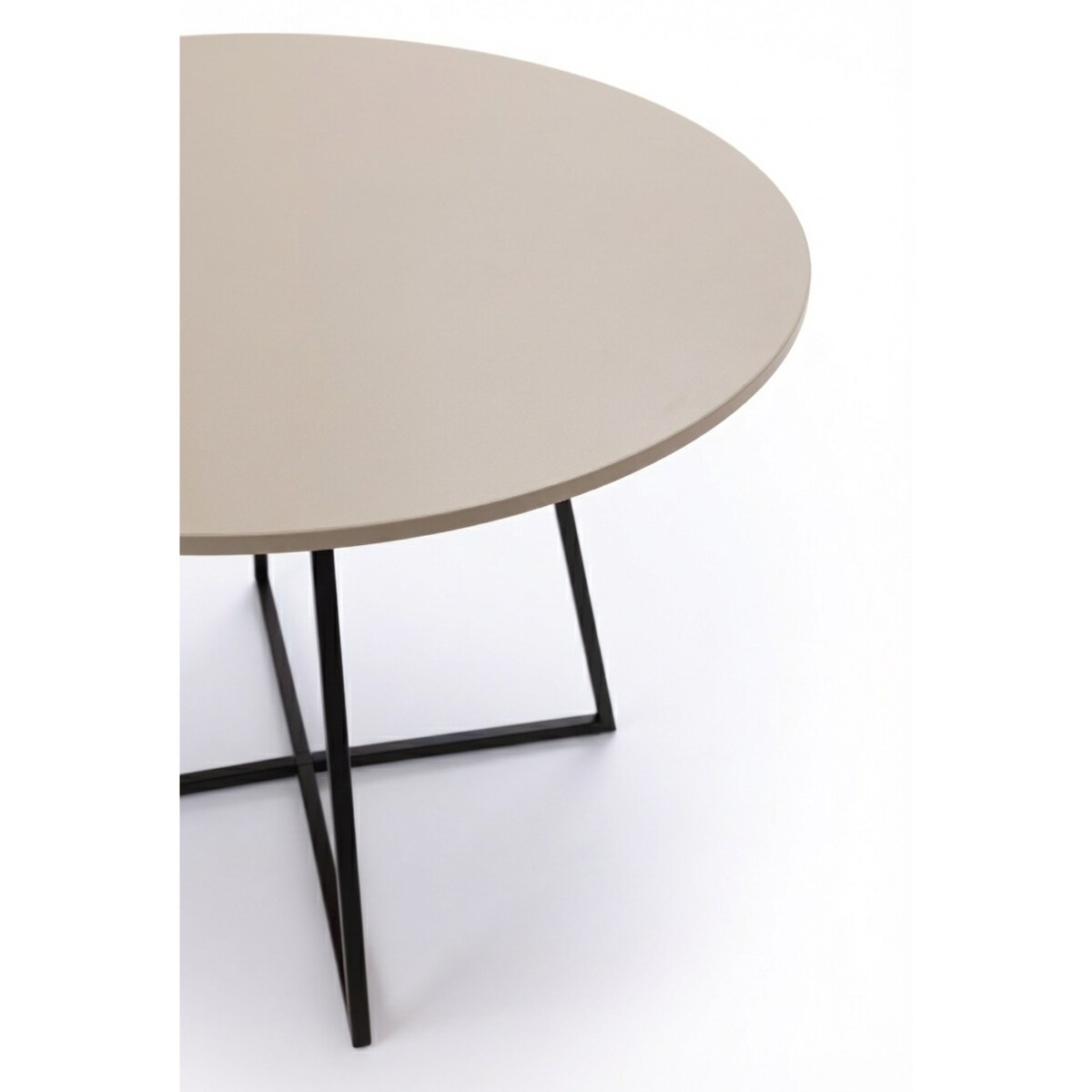 Stół do Jadalni Salonu VERSO Okrągły 90 cm KASZMIR Japandi BOHO Nowoczesny