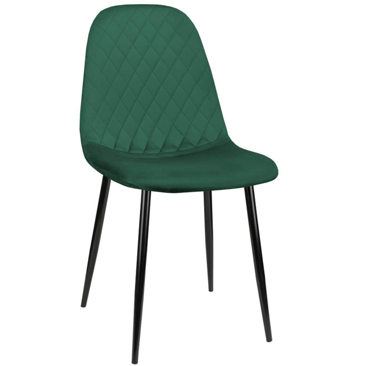 Krzesło tapicerowane pikowane nowoczesne do salonu jadalni zielone