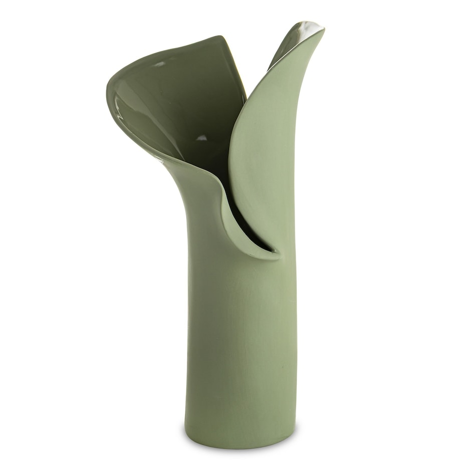 Wazon porcelanowy 35x19x14 cm LARRY zielony