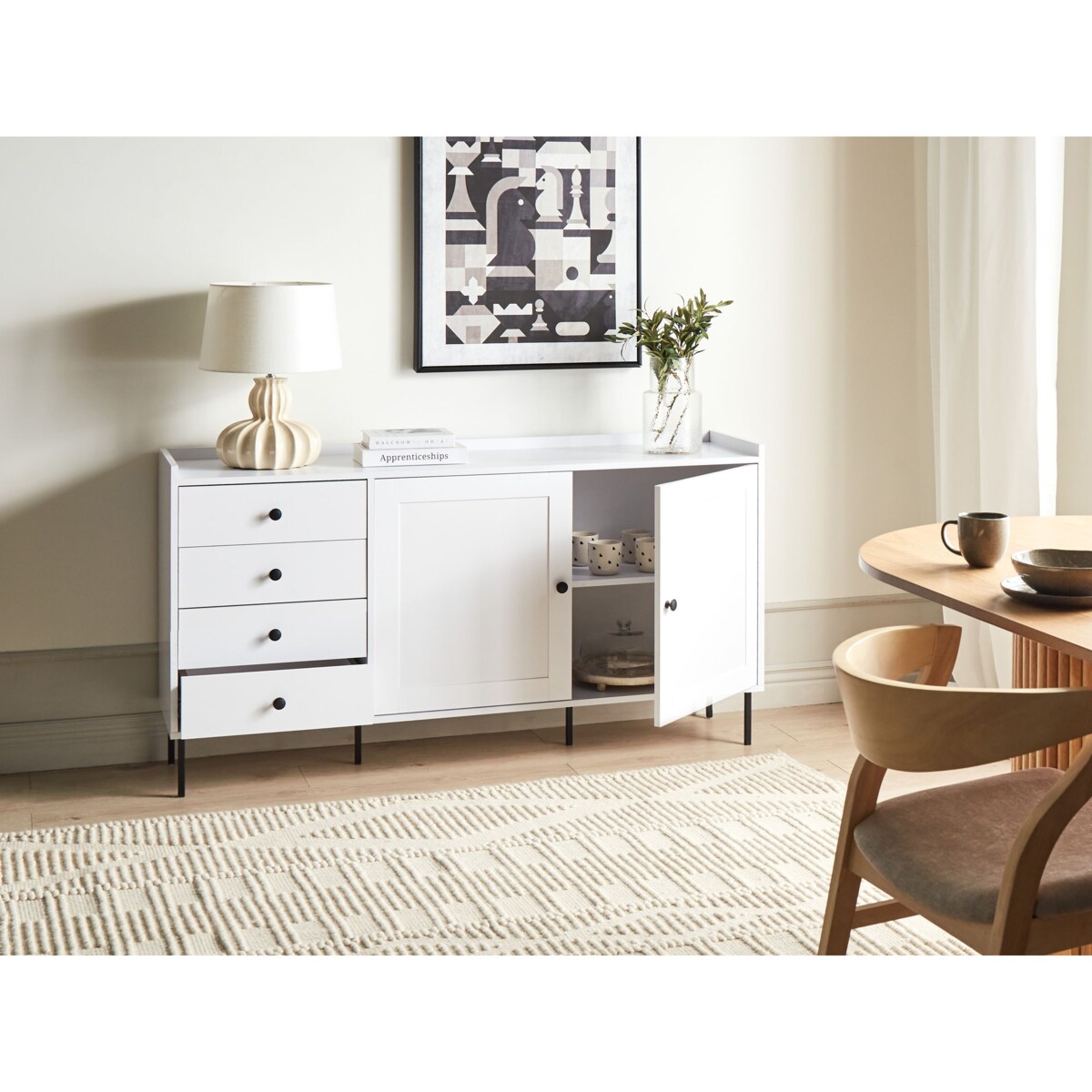 Komoda ALCOVE 80 cm Biały