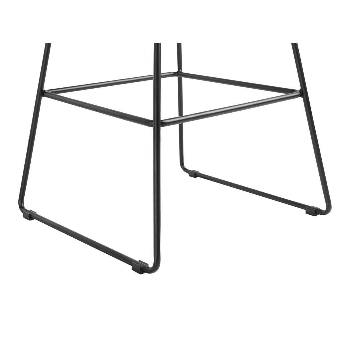 Zestaw 2 krzeseł barowych metalowy czarny PRESTON