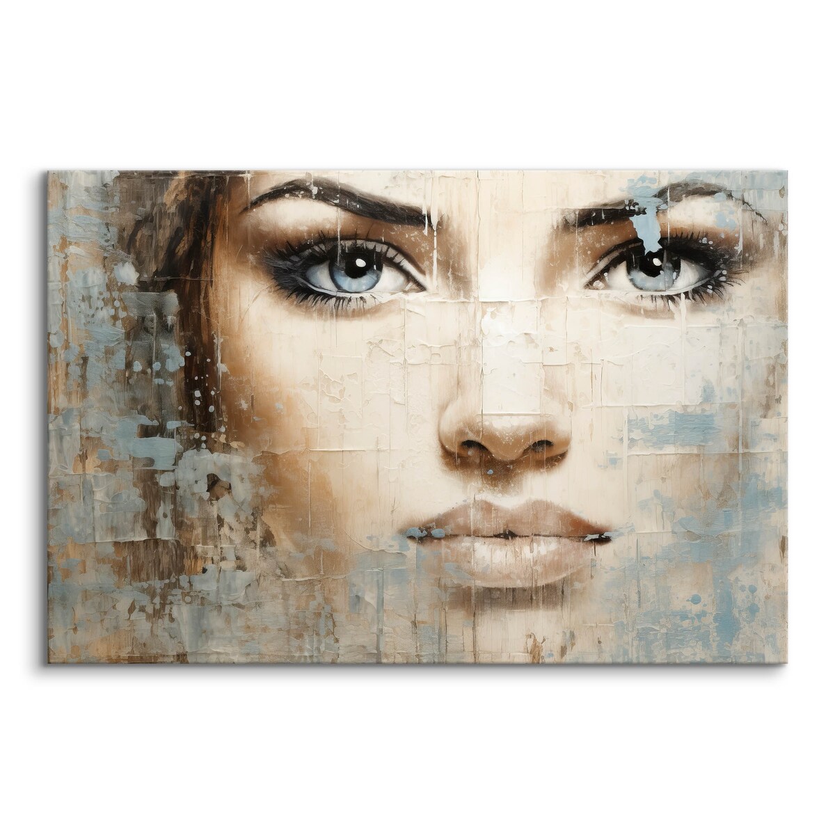 Obraz na płótnie Malowany kobiecy portret 90x60cm