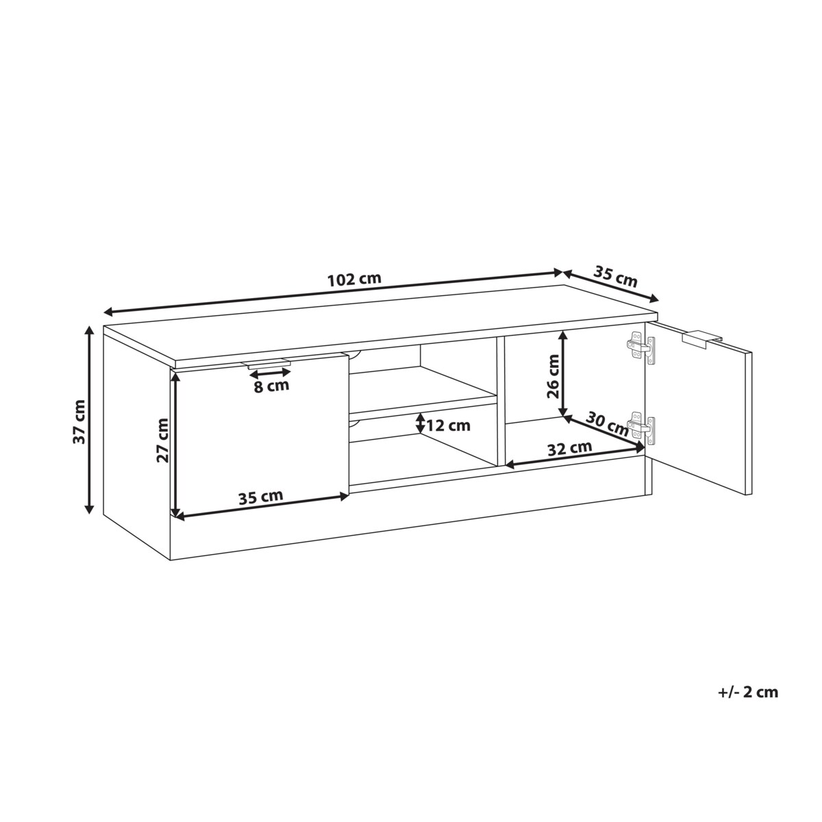 Szafka RTV WINNIPEG Biały