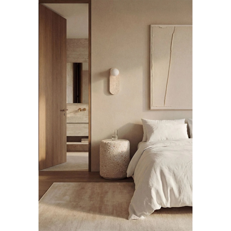 Stolik pomocniczy, boczny, Ø35 cm z betonu, Elyndra,