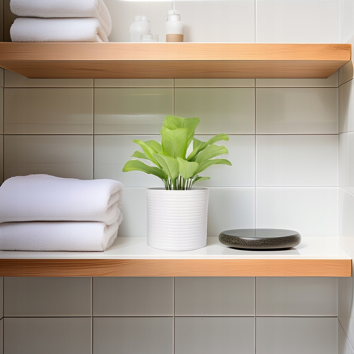 DONICZKA BIAŁA 13cm CERAMICZNA CYLINDER osłonka na balkon taras bonsai