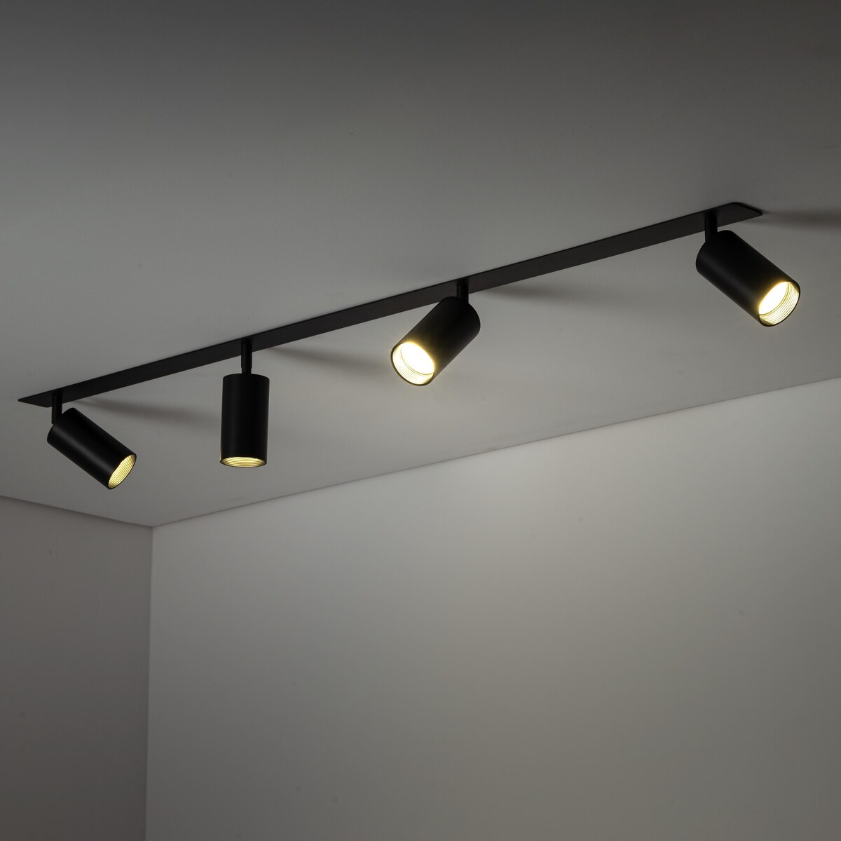 Lampa podtynkowa spot 4x GU10 AMIS BLACK 10809 TK Lighting czarno-złota ruchome reflektory sufitowe