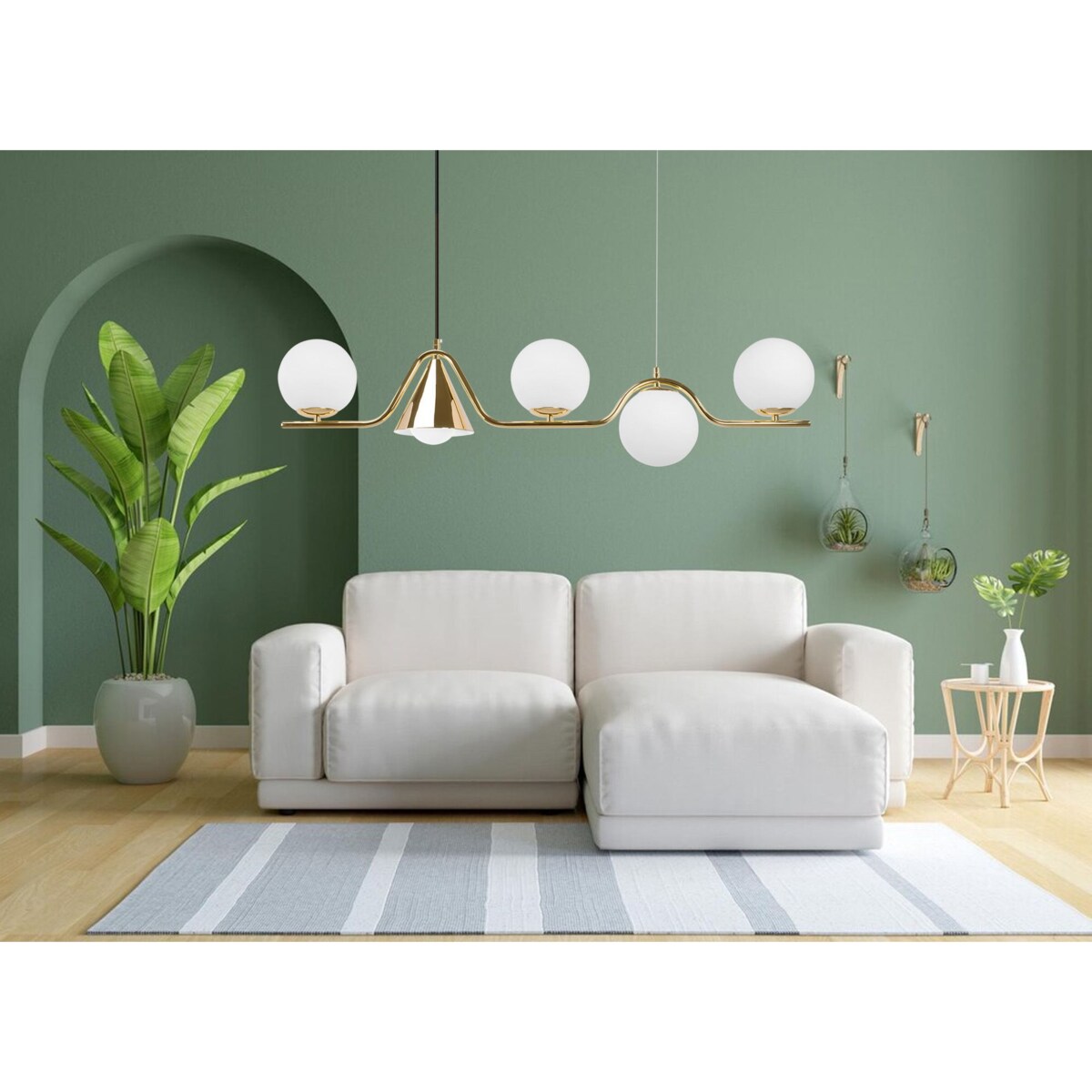 Lampa sufitowa wisząca złota APP1662-5CP