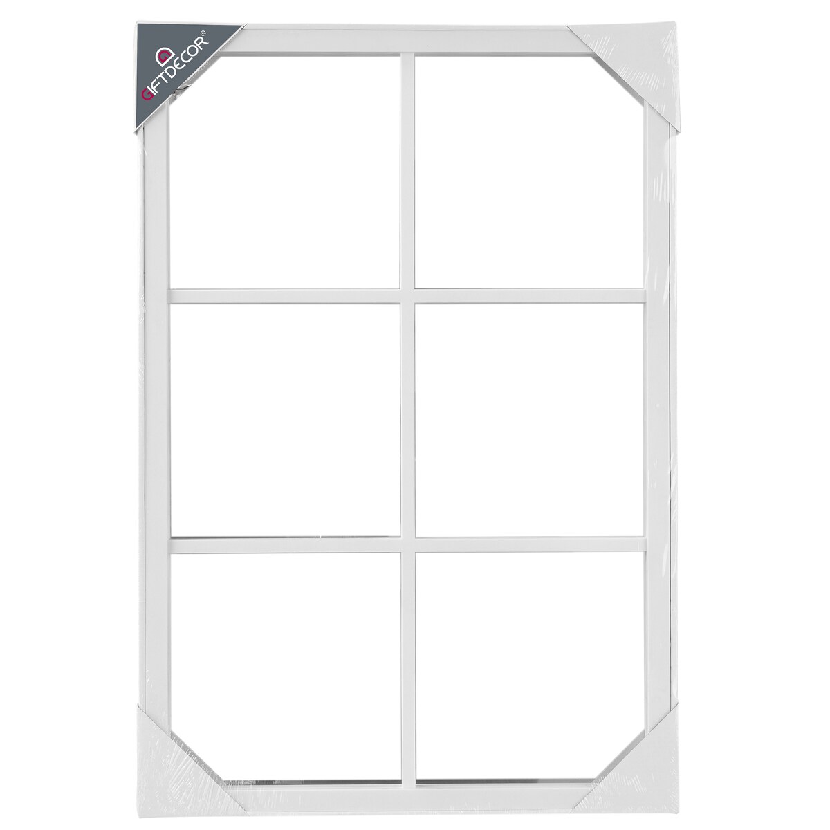 Lustro prostokątne ze szprosami, 71 x 49 cm