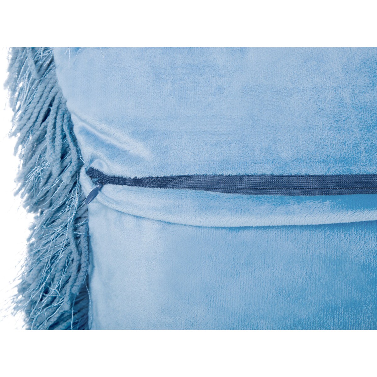 2 poduszki dekoracyjne włochacze 45 x 45 cm niebieskie CIDE