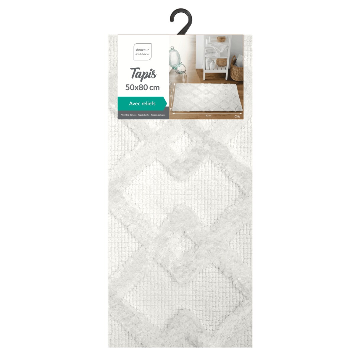 Bawełniany dywanik łazienkowy 50 x 80 cm OTIS