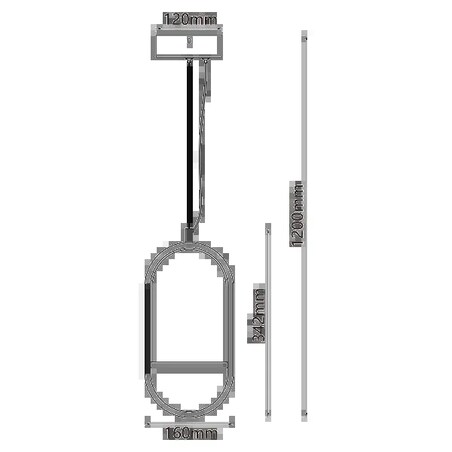 aluminiowa lampa wisząca 13.5w 2700k 120cm