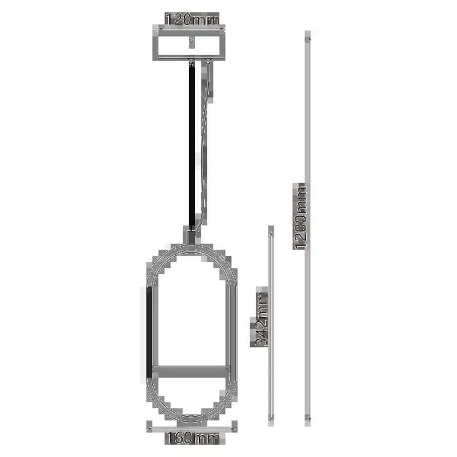 aluminiowa lampa wisząca 13.5w 2700k 120cm