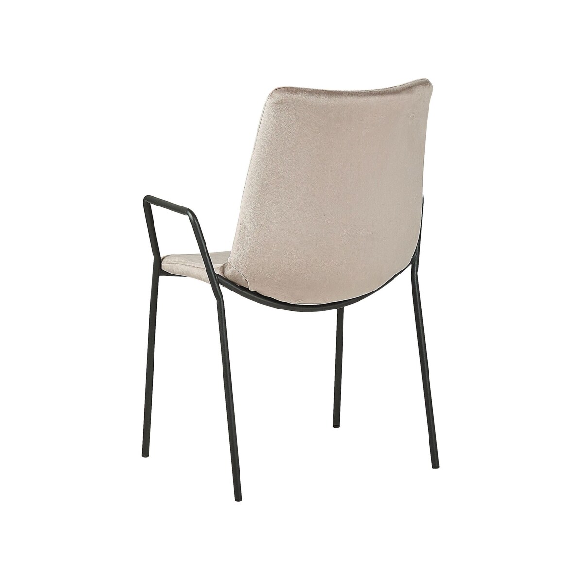 Zestaw 2 krzeseł do jadalni welurowy beżowoszary JEFFERSON